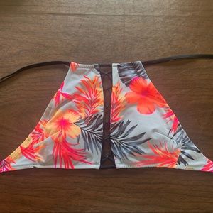 VS PINK floral bikini halter top